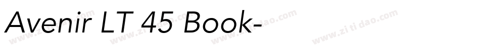 Avenir LT 45 Book字体转换